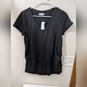 New Women's L Maternity Black Tshirt